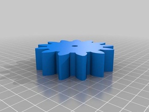 três eixos de engrenagem rotativa interativo arte 3d print model - Mito3D