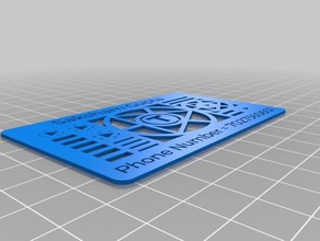 tarjeta de visita signos logotipos personalizado 3d print model - Mito3D