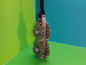 gears keychain porte cl&eacutes engrenages keychains engeneering engrenages- keychain- mcanical- pignons- toys- 3d print model - Mito3D