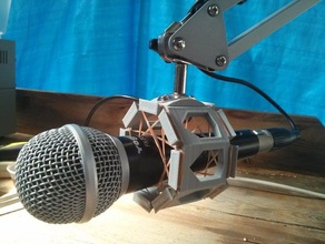 microphone suspension ikea lampe l'audio pied de le choc montage 3d print model - Mito3D