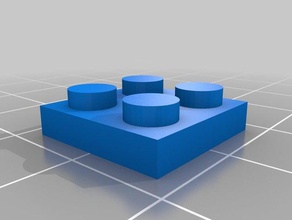 il mio personalizzato lego 2x2 piastra 105 costruzione giocattoli 3d print model - Mito3D