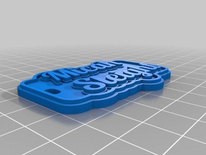 benim çok satırlı micah keychaintag Anahtarlık özelleştirilmiş 3d print model - Mito3D