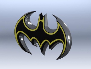 batman badge des signes les logos logo de symbole 3d print model - Mito3D