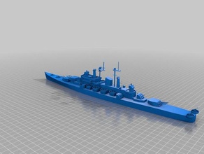 l'uss des moines modèles cruiser l'iowa de la marine navire usn mondiale navires guerre monde réservoirs wow 3d print model - Mito3D