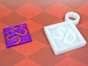 insert fit scooby doo dog tag jewelry 3d print model - Mito3D