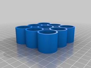 3x3 10ml liquido titolare organizzazione personalizzato 3d print model - Mito3D