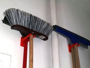 broom wiper hanger household 3d print model - Mito3D