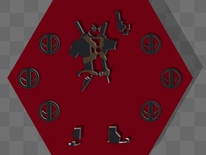 deadpool las monedas insignias el icono logotipo 3d print model - Mito3D