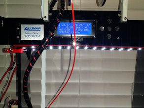 alunar- anet a8 led work light bar power switch mount bracket 3d printer parts 3d print model - Mito3D