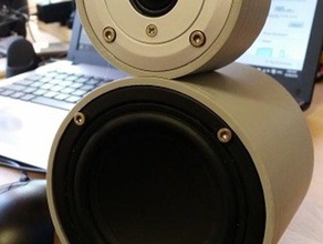 two way tube satellite speaker music 3d print model - Mito3D