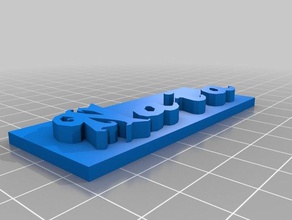 my customized replicator 2 nameplate 3d printer parts 3d print model - Mito3D