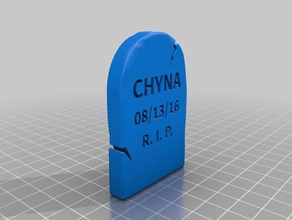 my chyna head stone grave other customized 3d print model - Mito3D