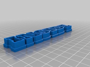 mi texto personalizado de almacenamiento esculturas 3d print model - Mito3D