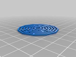 il mio personalizzato labirinto poligono regolare per la matematica arte 3d print model - Mito3D