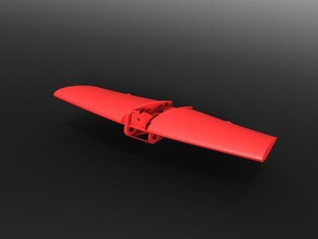 rc flying wing vehicles aircraft airplane flaps radio control plane servo vase week things 3d print model - Mito3D