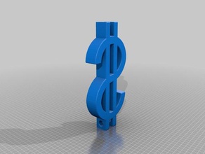 le dollar 3d de l'imprimante accessoires signe halskette 3d print model - Mito3D
