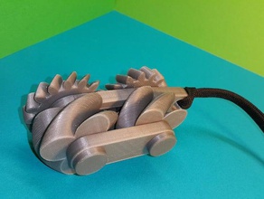 gears paradoxical- engrenage paradoxal engineering engrenages- gears- keychain- makeredchallenge2 mecanical- pignons- roues toys- 3d print model - Mito3D