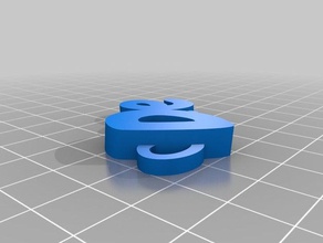 özelleştirilmiş iamburnys benim dae v2text Anahtarlık 3d print model - Mito3D