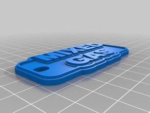 my customized multiline tag keychain mix gas keychains 3d print model - Mito3D