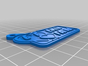 ef Schlüsselanhänger angepasst 3d print model - Mito3D