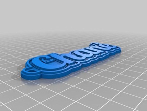 chane de porte-clés personnalisé 3d print model - Mito3D