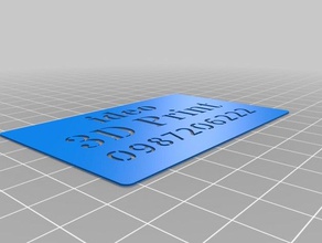 business cardv3d office personalizzato 3d print model - Mito3D