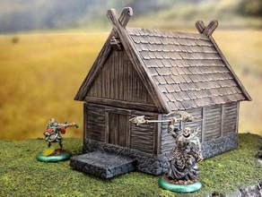 smaller fantasy viking house toy game accessories building norse scatter terrain model wargames wargame wargaming 3d print model - Mito3D