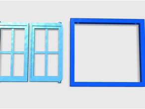 funktionierende Miniatur-Fenster - Spielzeug Spiel Zubehör dollhouse bewegliche ein Druck funktioniert 3d print model - Mito3D