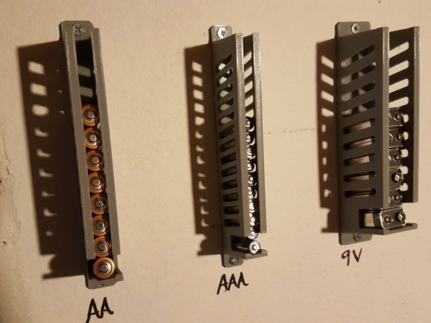 compartimento de pilhas aaa aa 9v cr123 organização Bateria titular bateria 3D print model - Mito3D