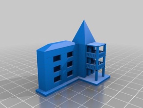 okul 3 katlı binalar yapılar 3stories kemerler balkon franej manterola sisterschools 3d print model - Mito3D