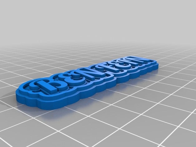 ben fein Typenschild Schlüsselanhänger angepasst 3D print model - Mito3D