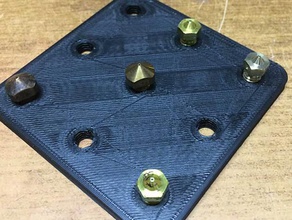 e3dv6 hexagon nozzle storage simple plate printer accessories holder tip 3d print model - Mito3D
