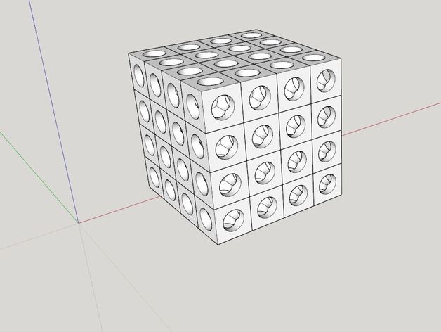 kubs ar caurumiem l'art 3D print model - Mito3D