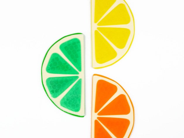 citrus slice household faberdashery fruit slices green lemon lime orange summer yellow 3D print model - Mito3D