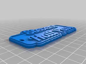 stevens hall pass keychains customized 3d print model - Mito3D