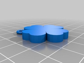 four leaf clover necklace pendant 3d printing 3d print model - Mito3D