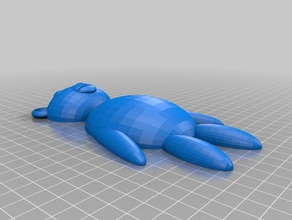 teddy bear laying down 3d printing 3d print model - Mito3D