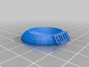 kitty custom text bowl 3d printing 3d print model - Mito3D