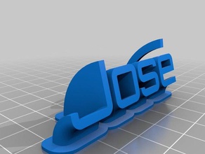 meine angepasste geschwungene Typenschild office 3d print model - Mito3D