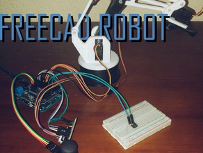 robotic arm model robots freecad servo stepper motors 3d print model - Mito3D