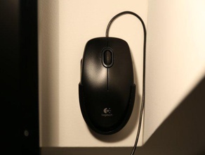 logitech m110 mouse holder computer 3d print model - Mito3D