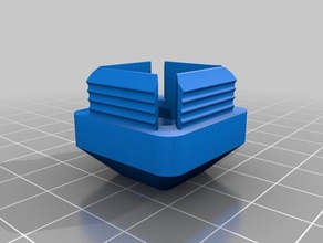 test custom plugcap square tube replacement parts customized 3d print model - Mito3D