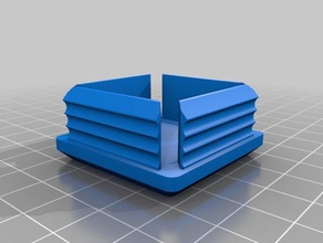 test personalizzato plugcap tubo quadrato di sostituzione parti 3d print model - Mito3D