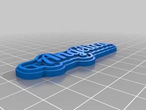 ang&eacutelita llavero llaveros personalizado 3d print model - Mito3D