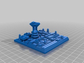 my customized sci fi city builder seed 1990 art 3d print model - Mito3D