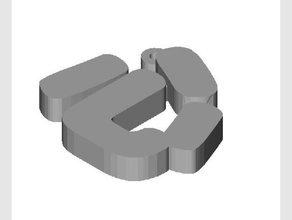 chinese word 2 keychains 3d print model - Mito3D