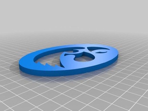 iowa hawkeye logo oval 3d printing 3d print model - Mito3D