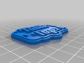 tuttle tigres chaveiros personalizado 3d print model - Mito3D