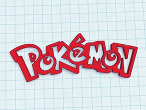 pokemon logotipo 2d a arte pokemongo ir 3d print model - Mito3D