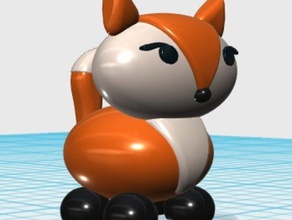 fox animali 3d print model - Mito3D